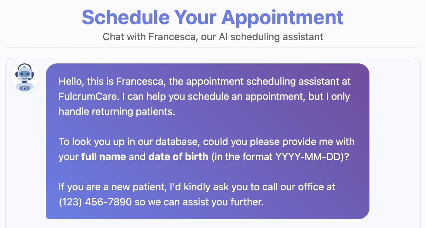 Dental Appointment Chatbot